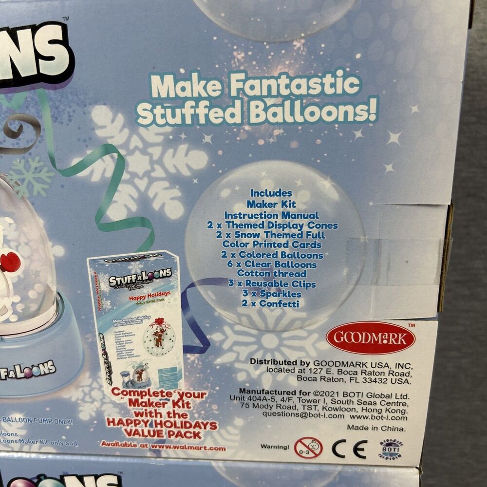 2! - Goodmark Stuffaloons Snow Globe Maker Kit Value Sets Penguin And Snowman! - Picture 10 of 16